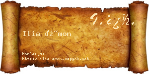 Ilia Ámon névjegykártya